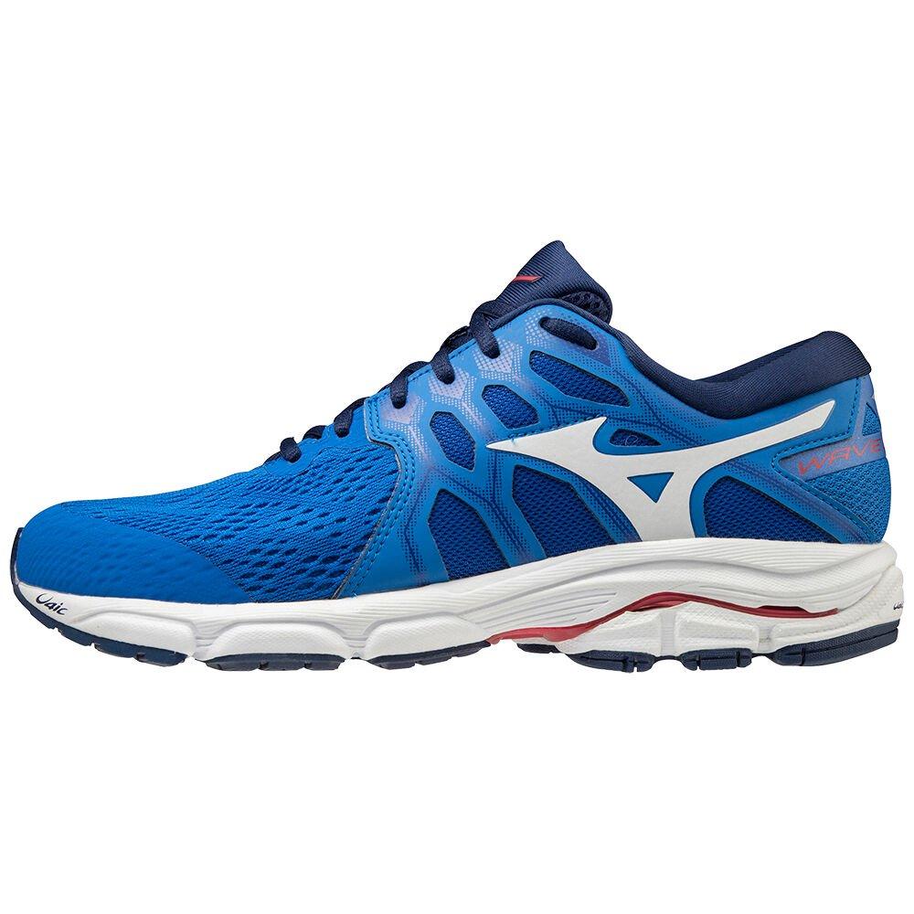 Men's Mizuno Running Shoes Blue/White Wave Equate 4 Shoes - J1GC204801